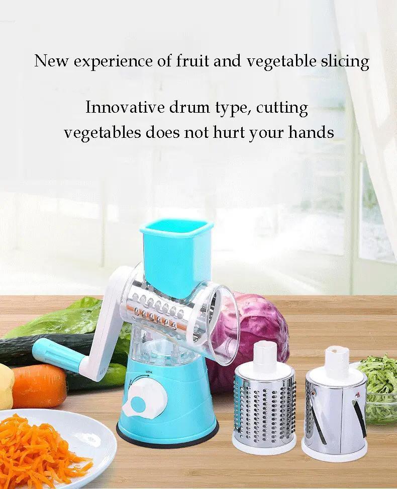 Green Manual Vegetable Grater with 2 Straps