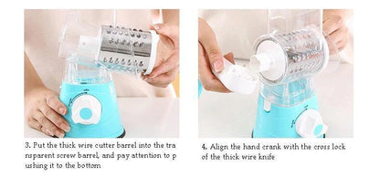 Green Manual Vegetable Grater with 2 Straps