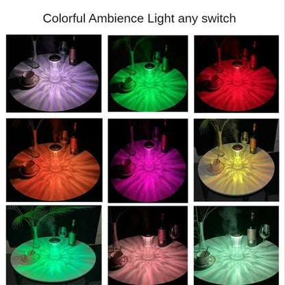 Crystal Lamp Air Humidifier With Cool Mist Maker Fogger Seven Color Night Lamp Atmosphere Room Decoration Home lights
