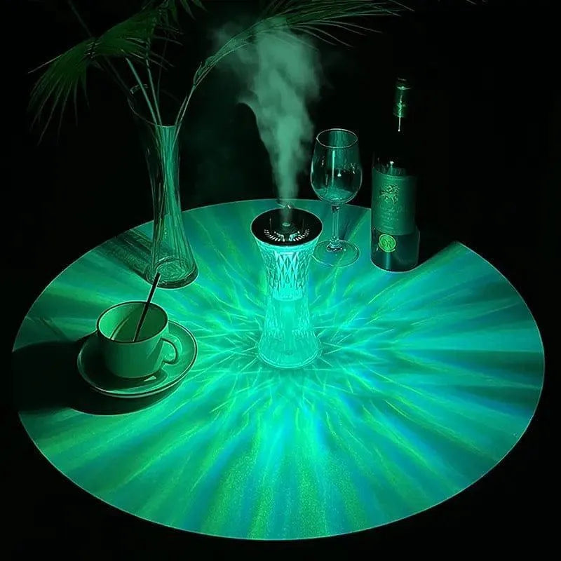 Crystal Lamp Air Humidifier With Cool Mist Maker Fogger Seven Color Night Lamp Atmosphere Room Decoration Home lights