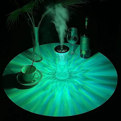 Crystal Lamp Air Humidifier With Cool Mist Maker Fogger Seven Color Night Lamp Atmosphere Room Decoration Home lights