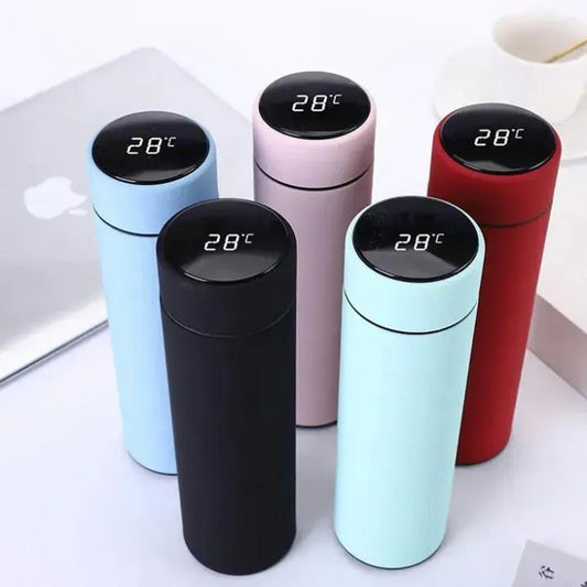 Digital Temperature Water Bottle 500ml Stainless Steel Multi Color